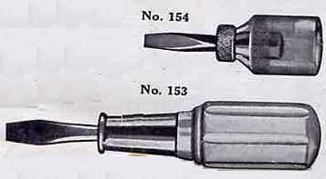 Screw Driver misc 152 and 154 stubbies 1936